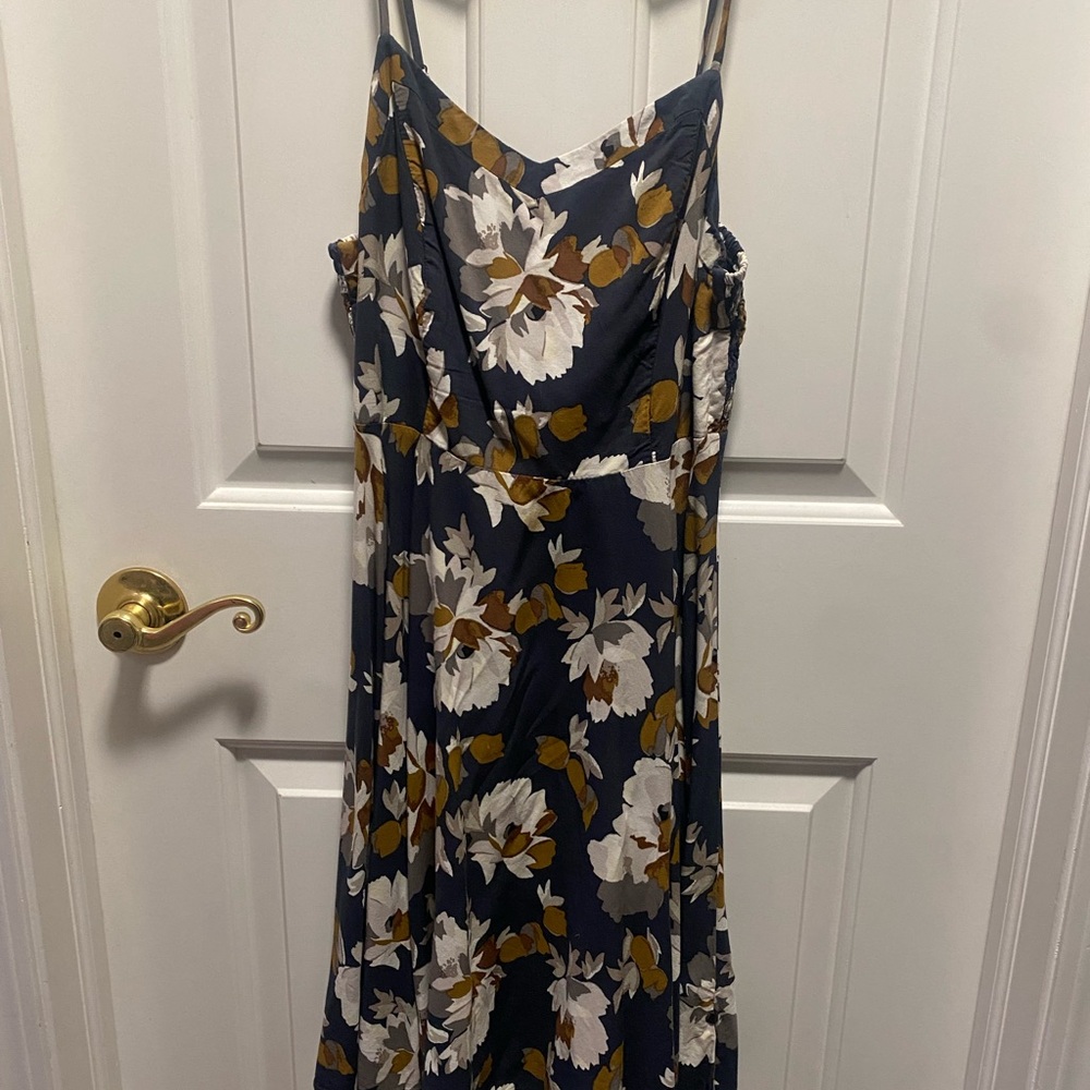 Old Navy White and Yellow Maxi Sundress for Wedding Guest